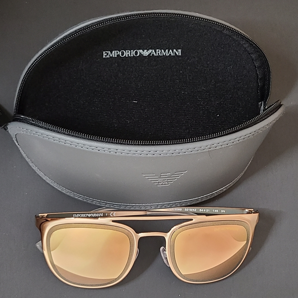 Armani Gold Metal Sunglasses w/ Case